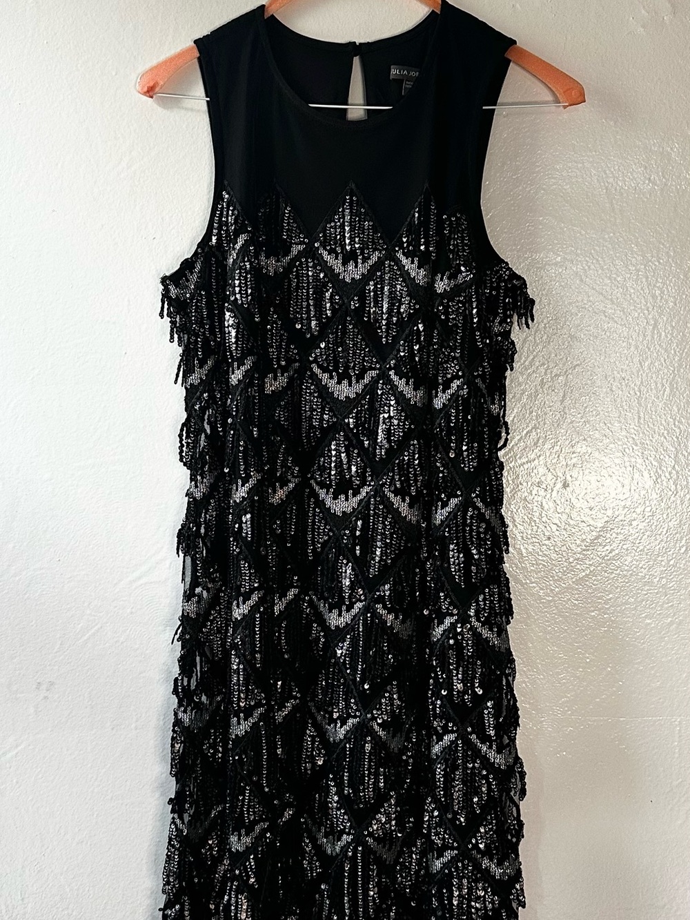 Julia Jordan Sequin Fringe Sheath
Dress